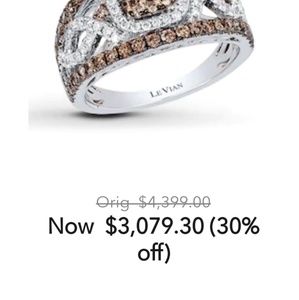 Chocolate Levian Diamond Ring